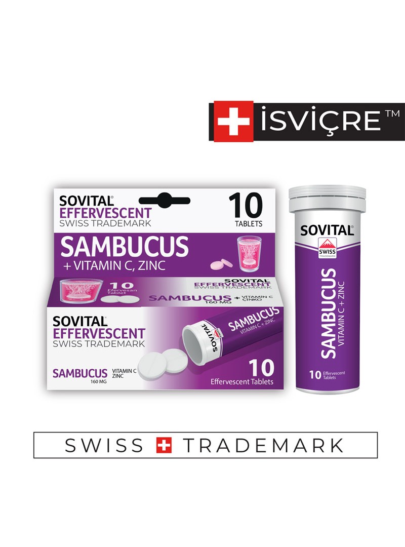 Sovital Sambucus ( Kara Mürver ) 10 Efervesan Tablet