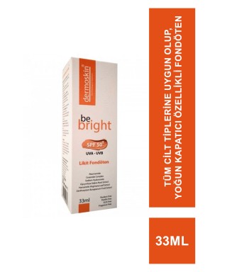 Dermoskin Be Bright SPF50+ Likit Fondöten 33ml - Medium