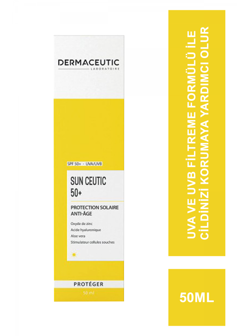Dermaceutic Sun Ceutic Anti-Agig Spf50 50ml - Nemlendiricili Güneş Koruyucu Krem (S.K.T 09-2023)