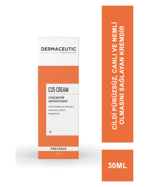 Dermaceutic C25 Cream 30ml - Yaşlanma Karşıtı Gündüz Bakım Kremi (S.K.T 09-2024)