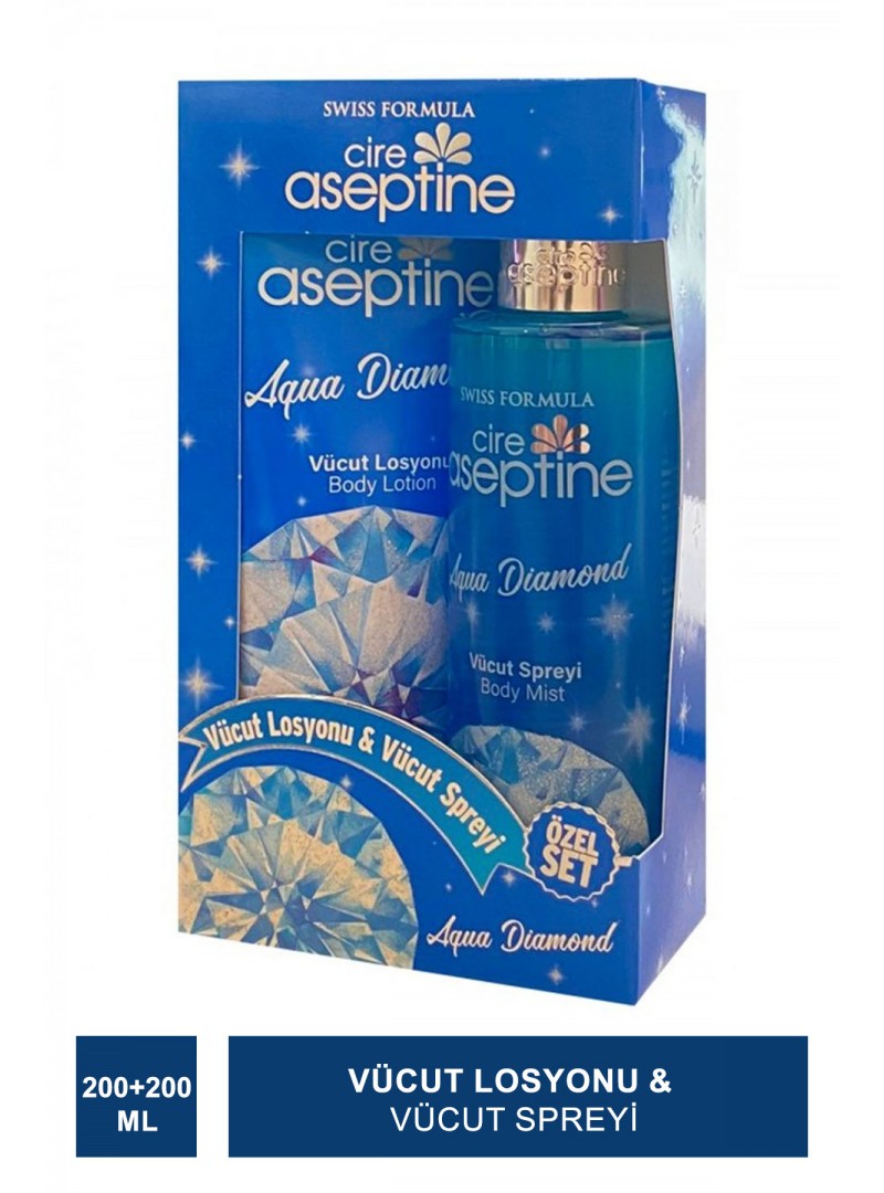 Cire Aseptine Vücut Losyonu & Vücut Spreyi Aqua Diamond 200ml + 200 ml