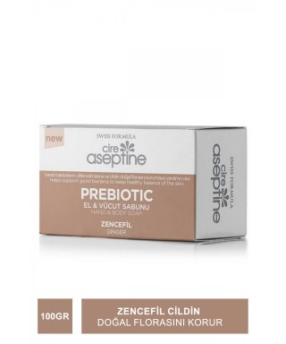 Cire Aseptine Prebiotic El ve Vücut Sabunu Zencefil 100gr (S.K.T 09-2024)