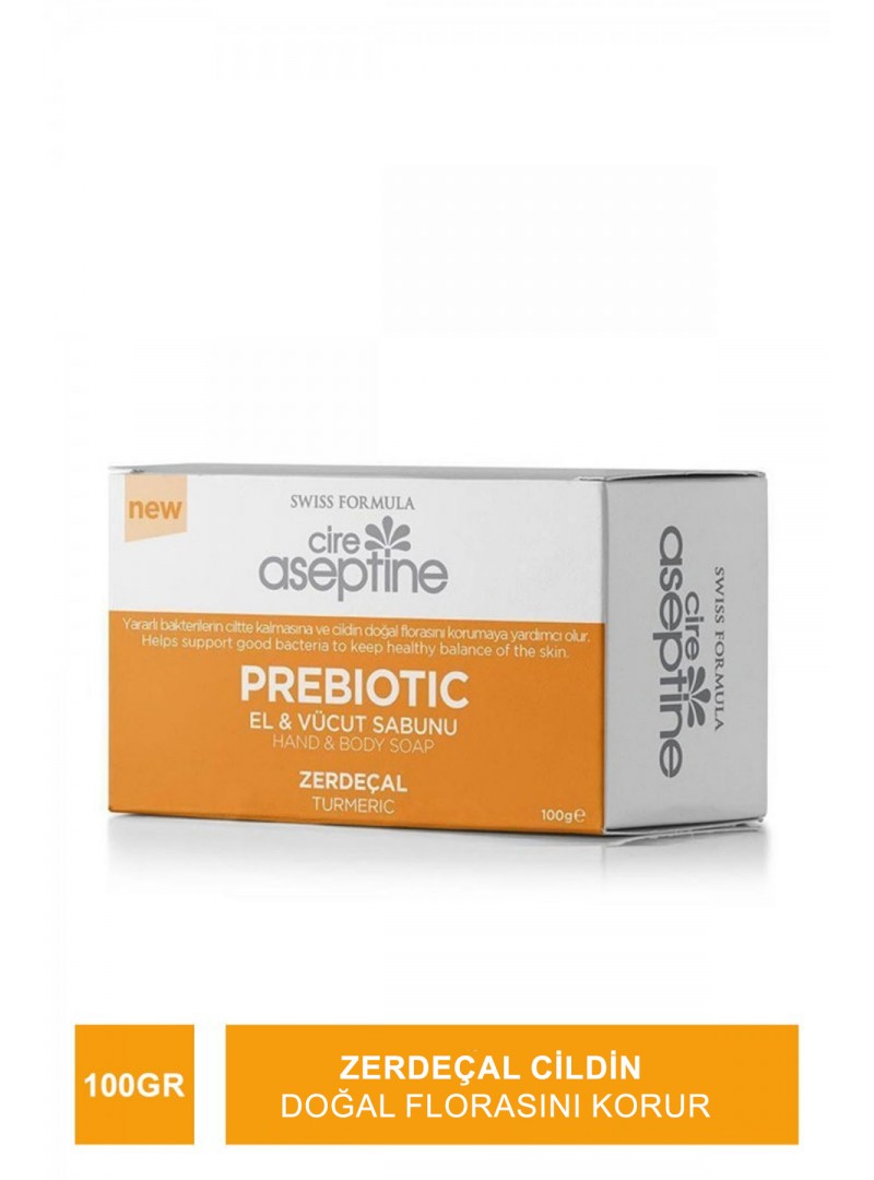 Cire Aseptine Prebiotic El ve Vücut Sabunu Zerdeçal 100gr (S.K.T 09-2024)