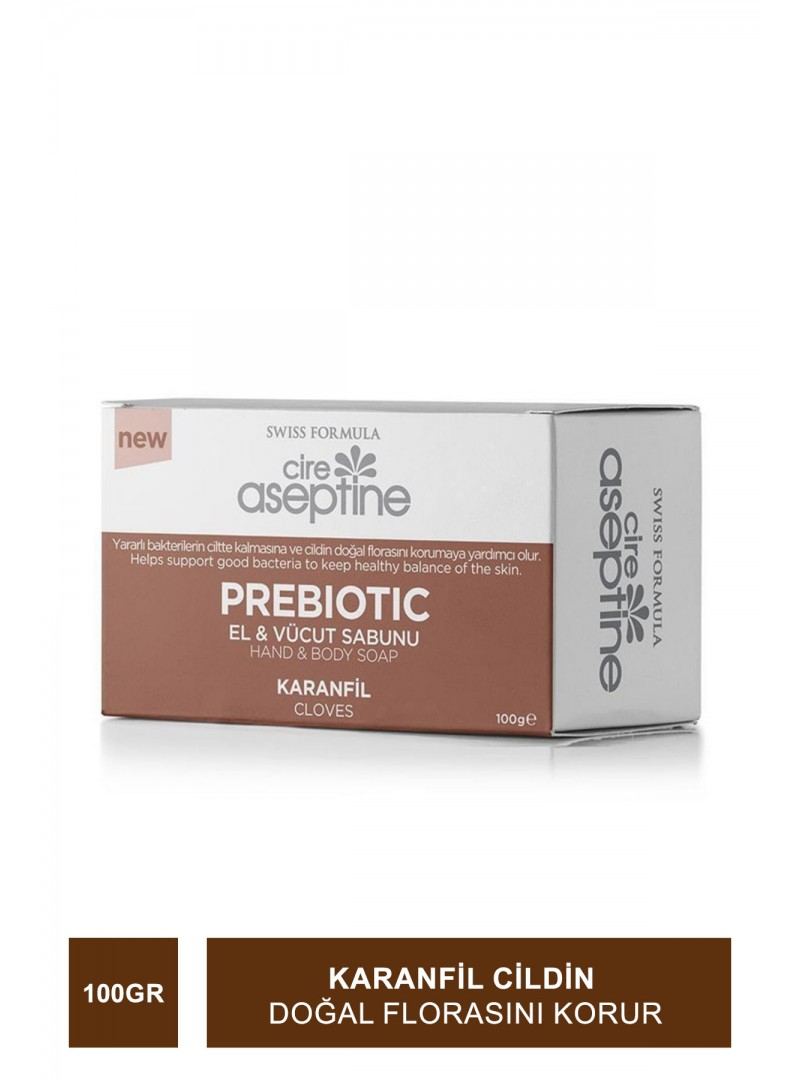 Cire Aseptine Prebiotic El ve Vücut Sabunu Karanfil 100gr (S.K.T 09-2024)