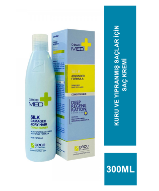 CeceMed Silk Advanced Formula Damaged And Dry Hair Conditioner Kuru -Yıpranmış -Atopik Saçlar İçin Saç Kremi 300 ml
