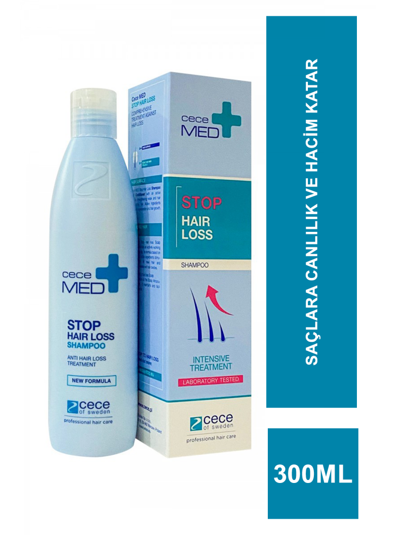 CeceMed Stop Hair Loss Shampoo Saç Dökülme Karşıtı Şampuan 300 ml (S.K.T 01-2025)