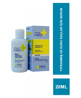 CeceMed Silk Advanced Formula Serum Yıpranmış ve Kuru Saçlar İçin Serum 20 ml (S.K.T 11-2024)