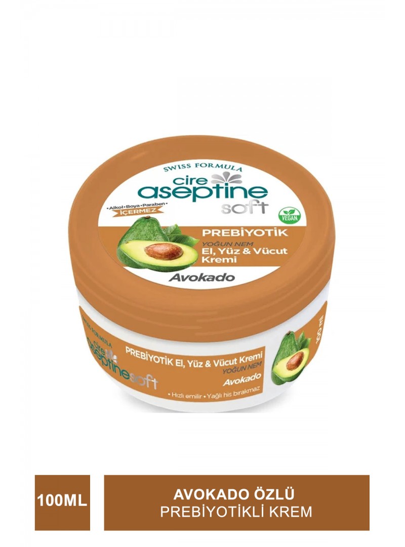 Cire Aseptine Soft Avokado Özlü Yoğun Nemlendirici Prebiyotikli Krem 100 ml