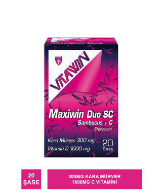 Vitawin Maxiwin Duo SC 300 mg Sambucus+C Efervesan 20 Saşe (S.K.T 09-2023)