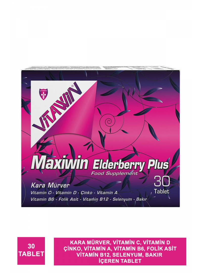 Vitawin Maxiwin Elderberry (Kara Mürver ) Plus 30 Tablet