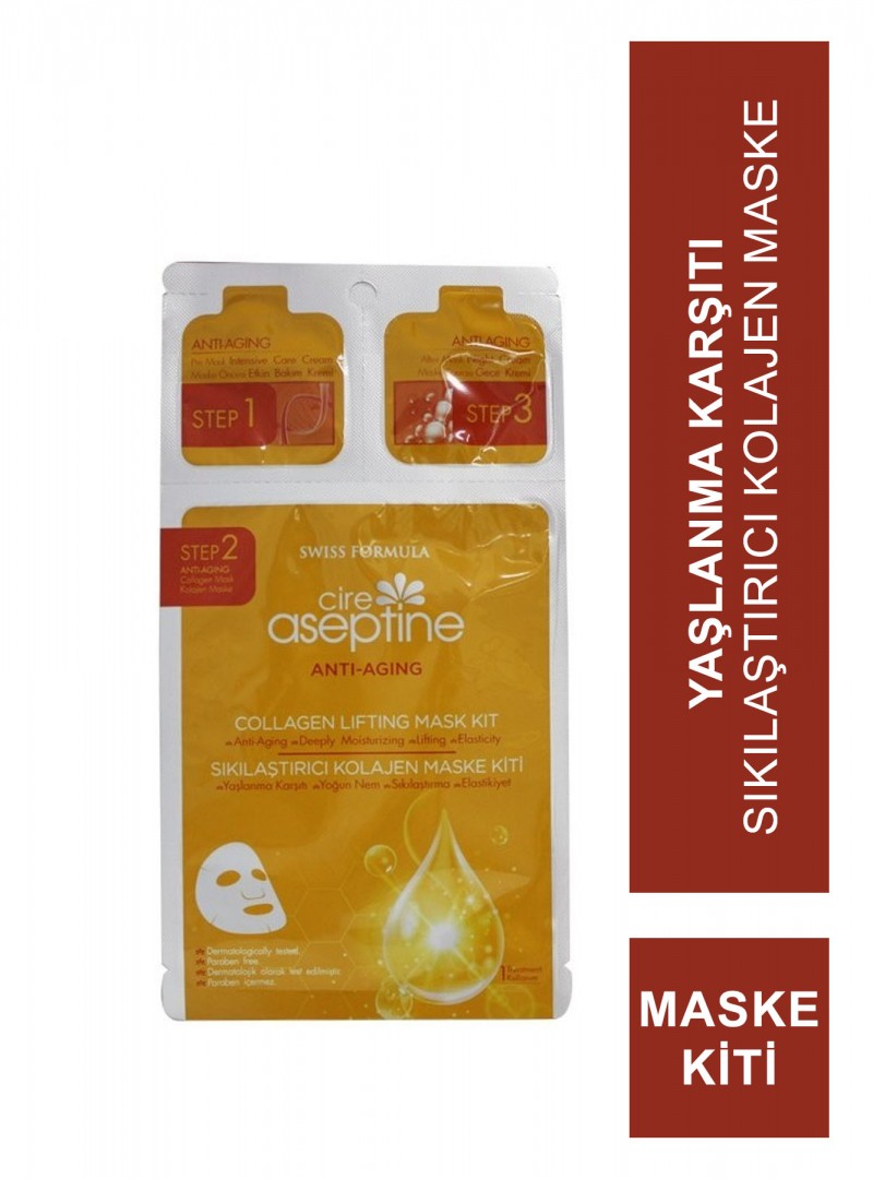 Cire Aseptine Anti-Aging Sıkılaştırıcı Kolajen Maske Kiti