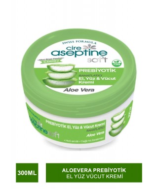 Cire Aseptine Soft Prebiyotik Aloevera El Yüz Vücut Kremi 300 Ml
