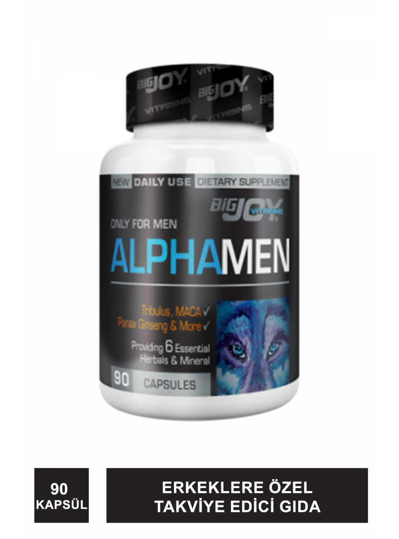 Bigjoy Vitamins Only For Men AlphaMen 90 Kapsül (S.K.T 09-2024)