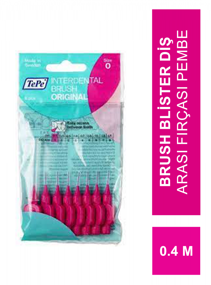 TePe İnterdental Brush Blister Diş Arası Fırçası Pembe 0.4 mm 8'li