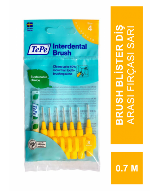 TEPE İnterdental Brush Blister Diş Arası Fırçası Sarı 0.7 mm 8'li