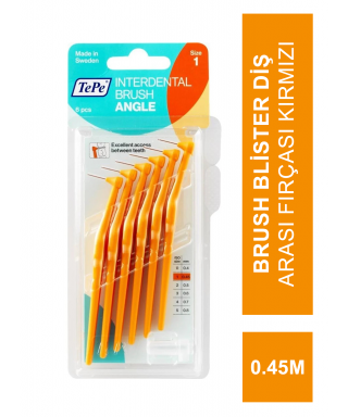 TEPE  İnterdental Brush Arayüz Fırçası Angle Turuncu 0.45 mm 6 lı