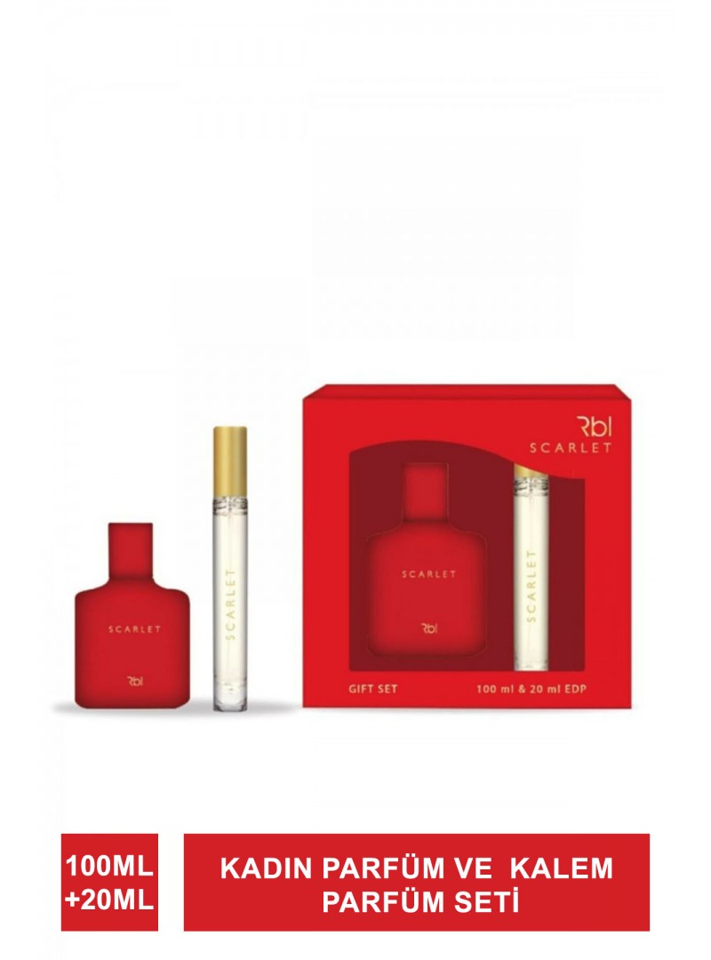 Rebul Scarlet Edt 100 ml Kadın Parfüm + 20 ml Kalem Parfüm Seti