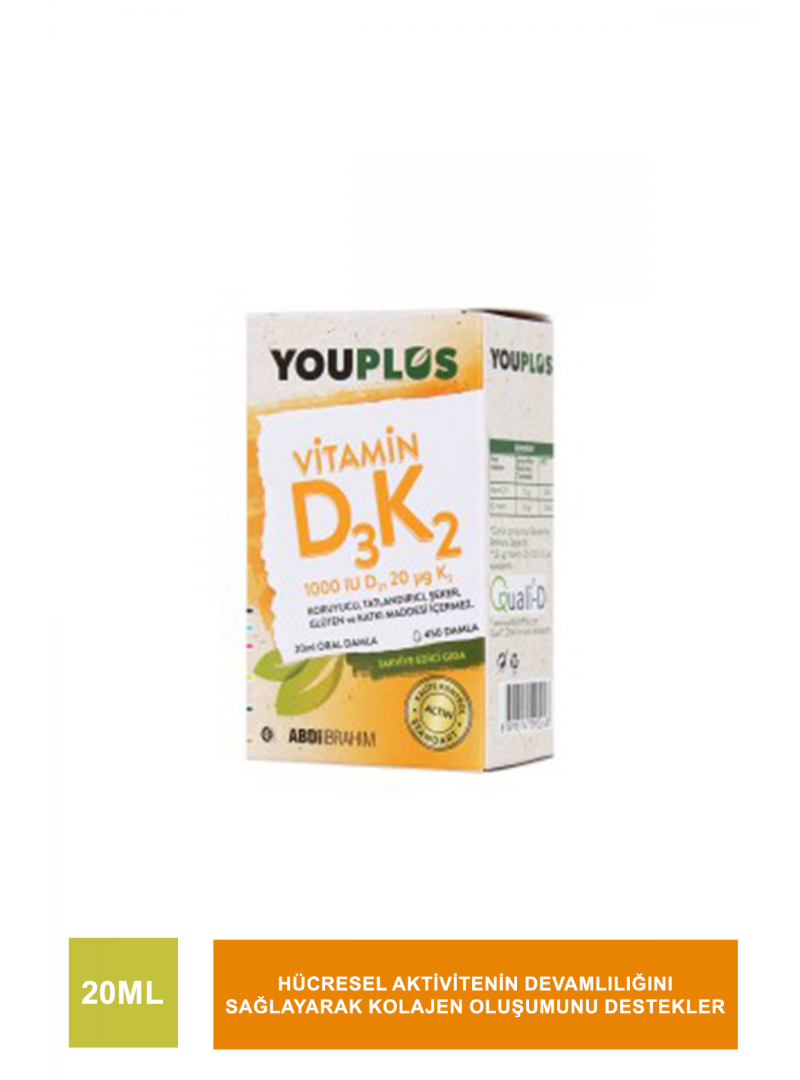 Youplus D3K2 Vitamin Damla 20 ml