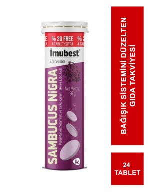İmubest Sambucus Nigra & Vitamin C & Çinko 24 Efervesan Tablet
