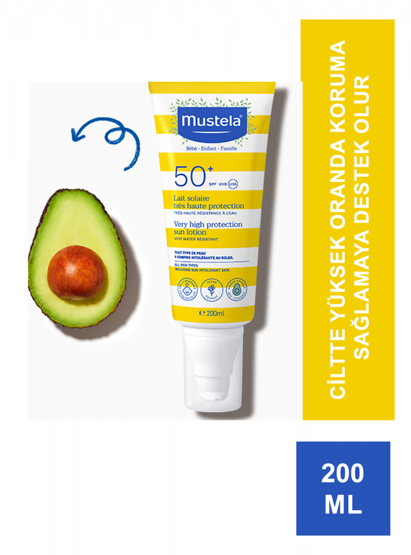 Mustela Very High Protection Sun Lotion Spf50 200ml (S.K.T 09-2024)