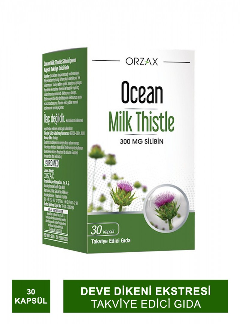 Ocean Milk Thistle Takviye Edici Gıda 30 Kapsül (S.K.T 06-2025)