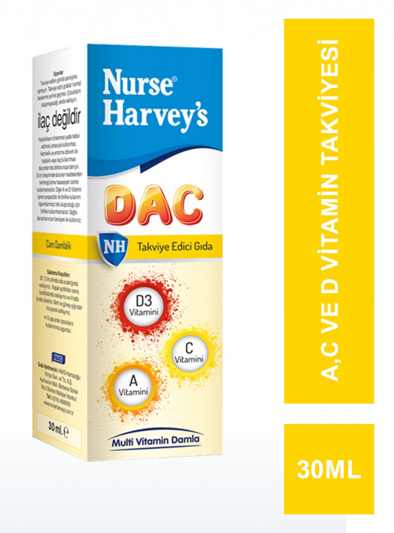 Nurse Harveys DAC Multi Vitamin Damla 30 ml