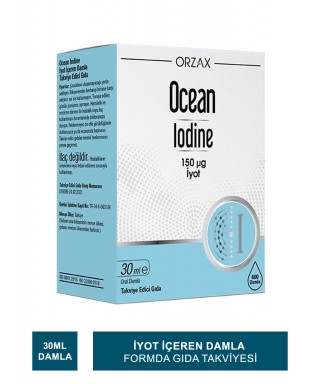 Ocean Iodine 150 μg İyot Takviye Edici Gıda 30 ml (S.K.T 04-2024)