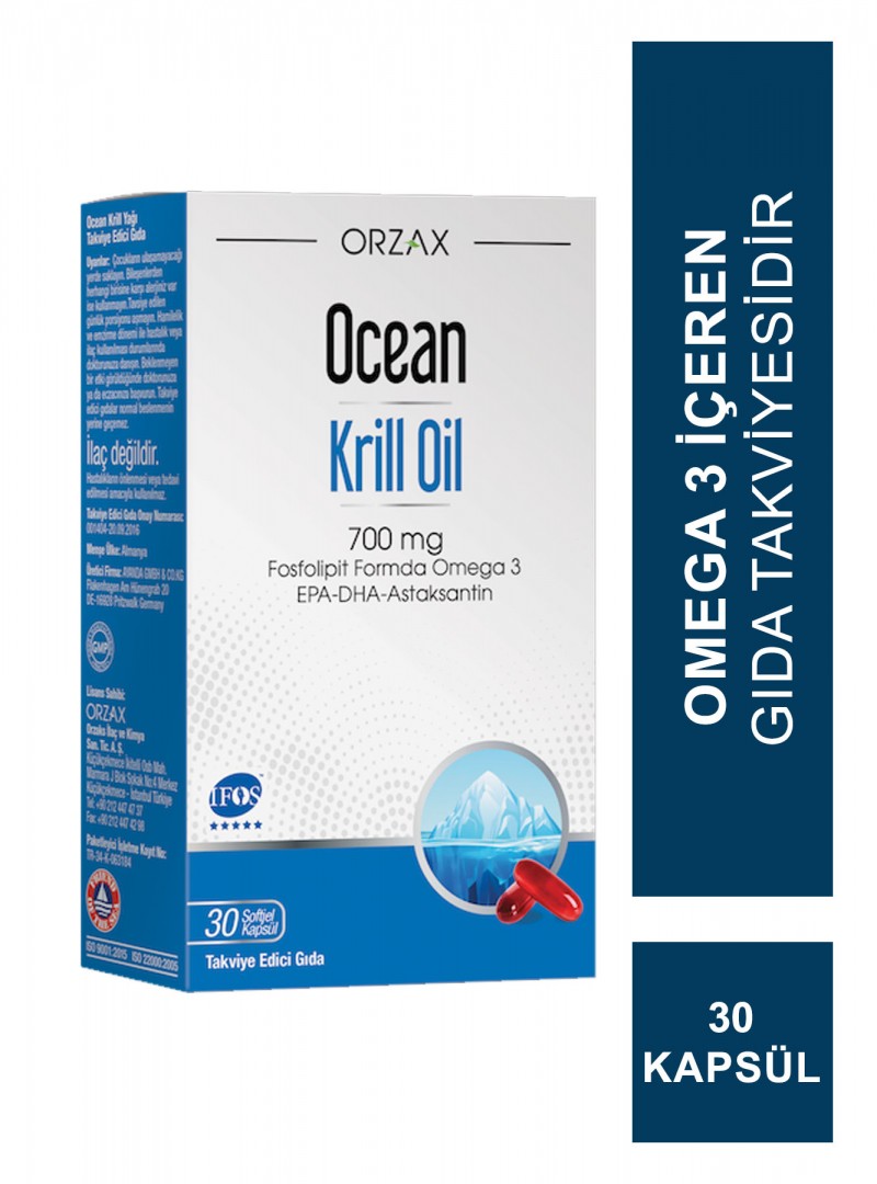 Ocean Krill Oil 30 Kapsül (S.K.T 08-2024)