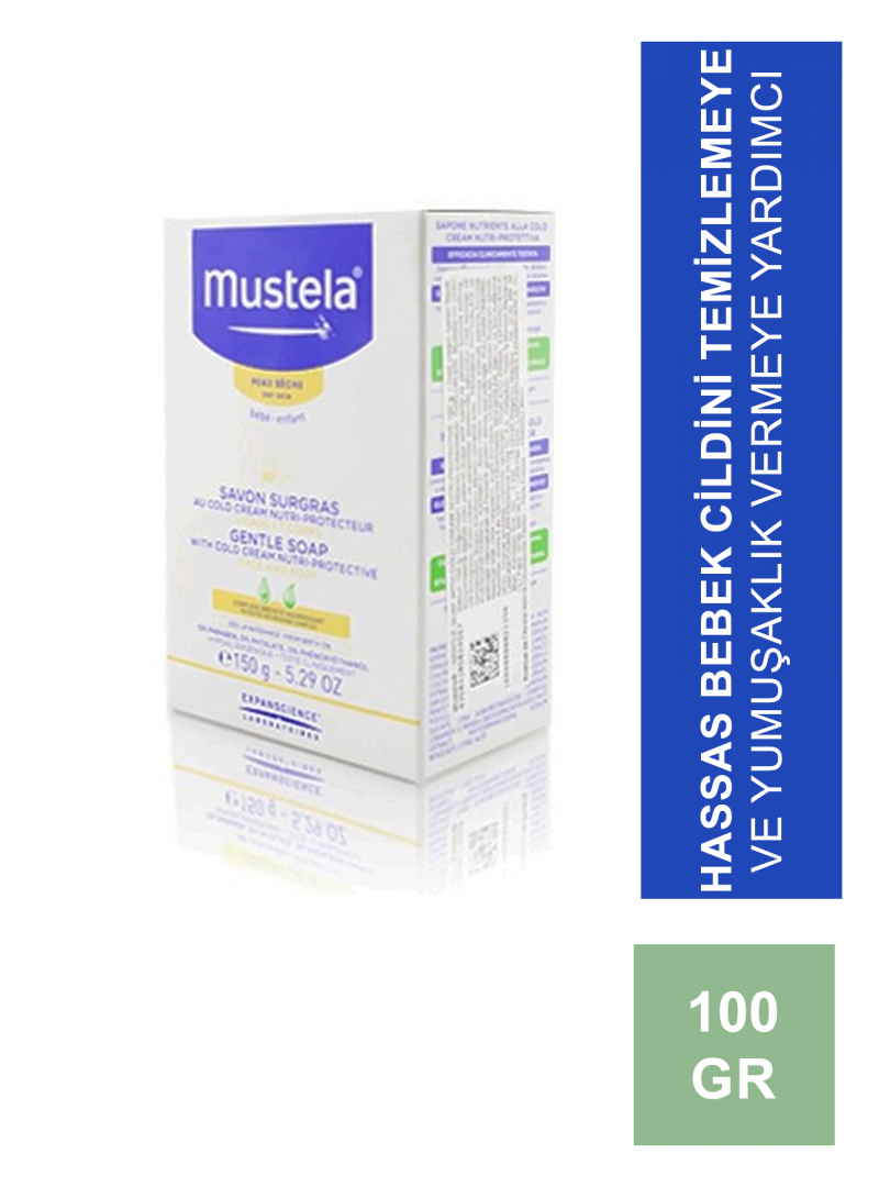 Mustela Gentle Soap With Cold Cream 100 gr Besleyici Sabun (S.K.T 05-2024)