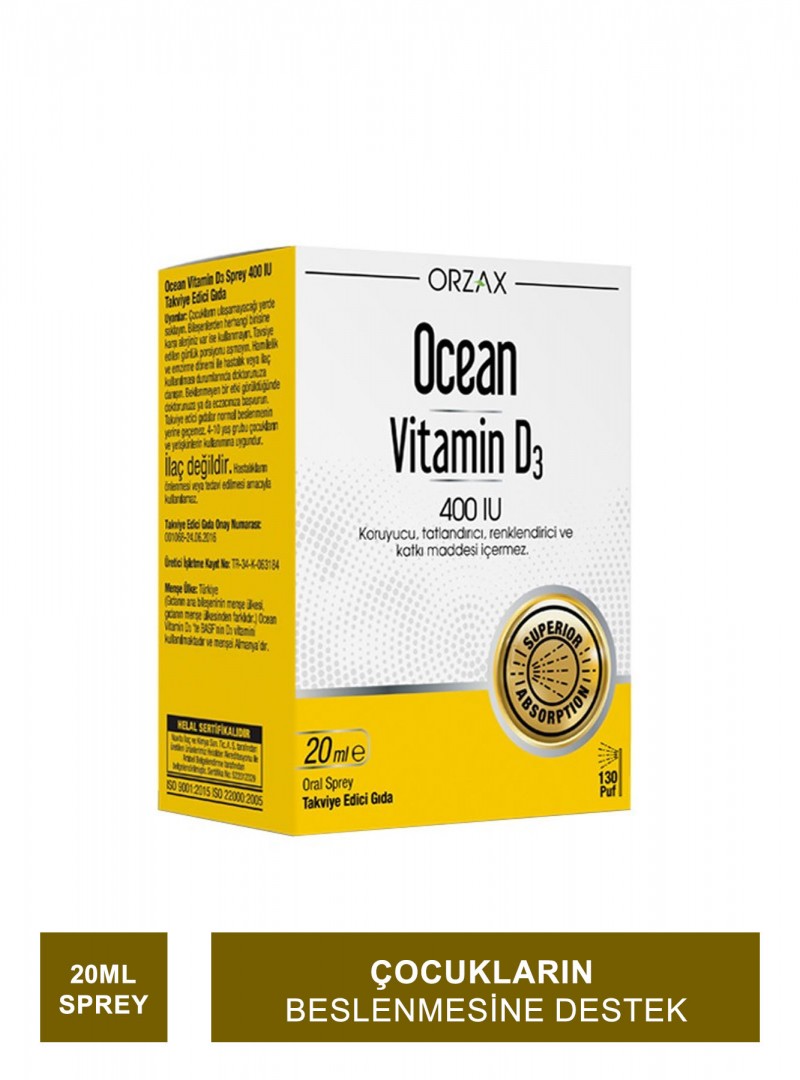 Ocean Vitamin D3 400 IU Sprey 20ml (S.K.T 04-2024)