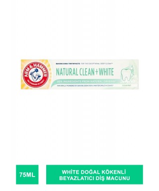 Arm & Hammer Natural Clean + White Doğal Kökenli Beyazlatıcı Diş Macunu 75 ml