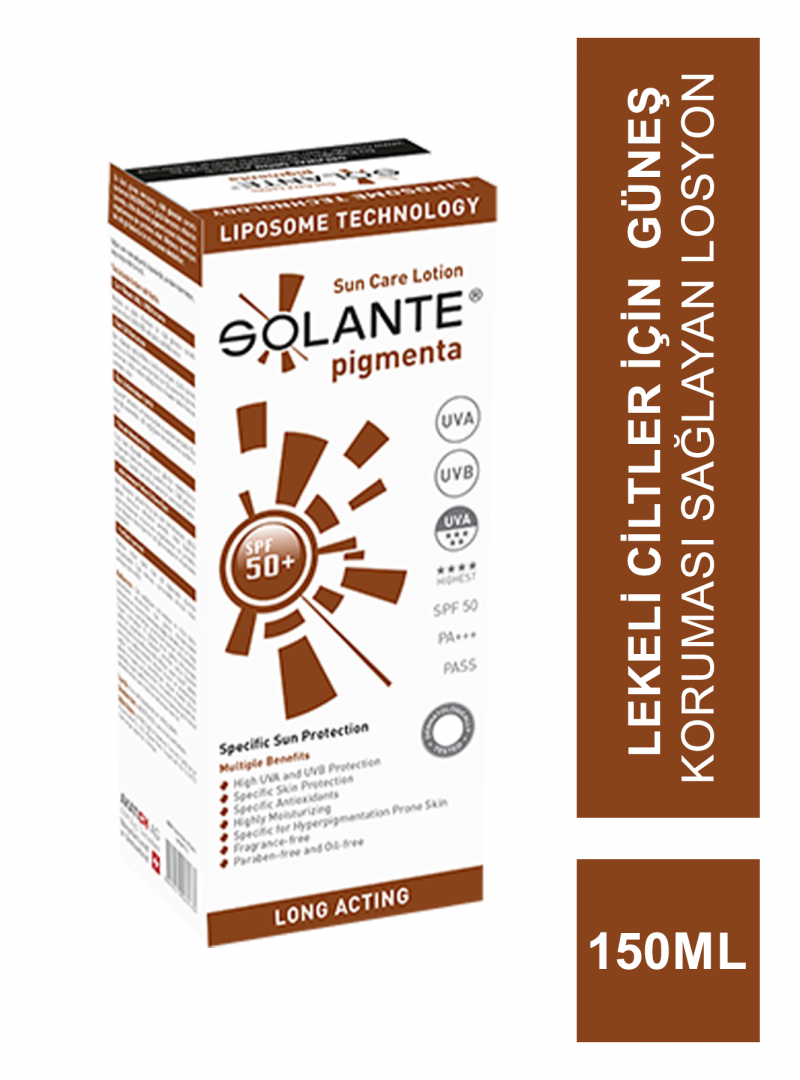 Solante Pigmenta SPF 50+ Güneş Koruyucu 150 ml Güneş Losyonu
