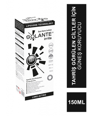 Solante İrrita Lotion Spf 50+ 150 ml  İrriyasyonlu Uygulamalarda Güneş Losyonu
