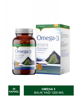 Dr. Thomson Omega 3 Balık Yağı 1200 mg 50 Kapsül (S.K.T 06-2024)