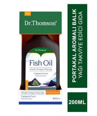 Dr. Thomson Fish Oil Portakal Aromalı 200 ml (S.K.T 04-2024)