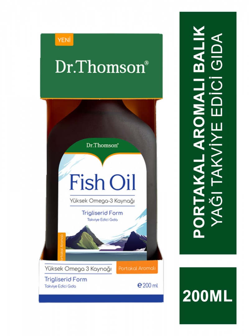 Dr. Thomson Fish Oil Portakal Aromalı 200 ml (S.K.T 04-2024)