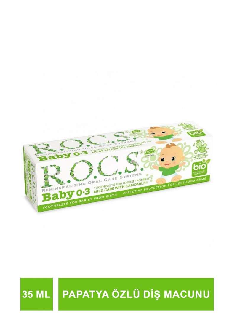 Rocs Baby Papatya Özlü Diş Macunu 0-3Yaş 35 ml
