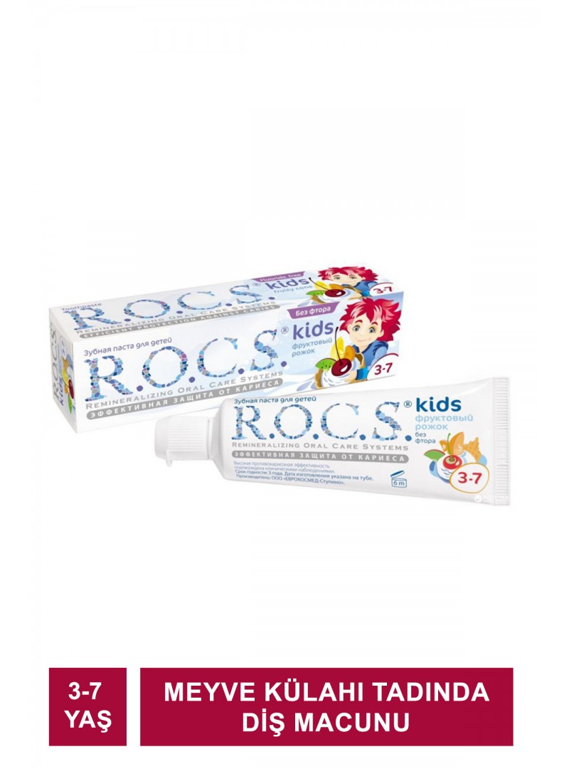 ROCS Kids Meyve Külahı 3-7 Yaş Diş Macunu
