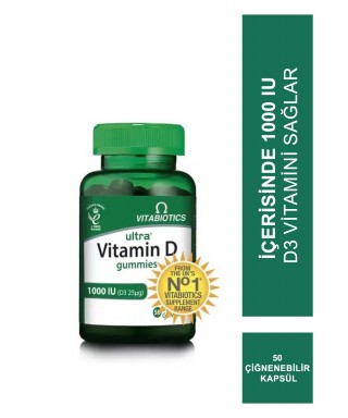 Vitabiotics Ultra Vitamin D Gummies 50 Çiğnenebilir Kapsül (S.K.T 10-2024)