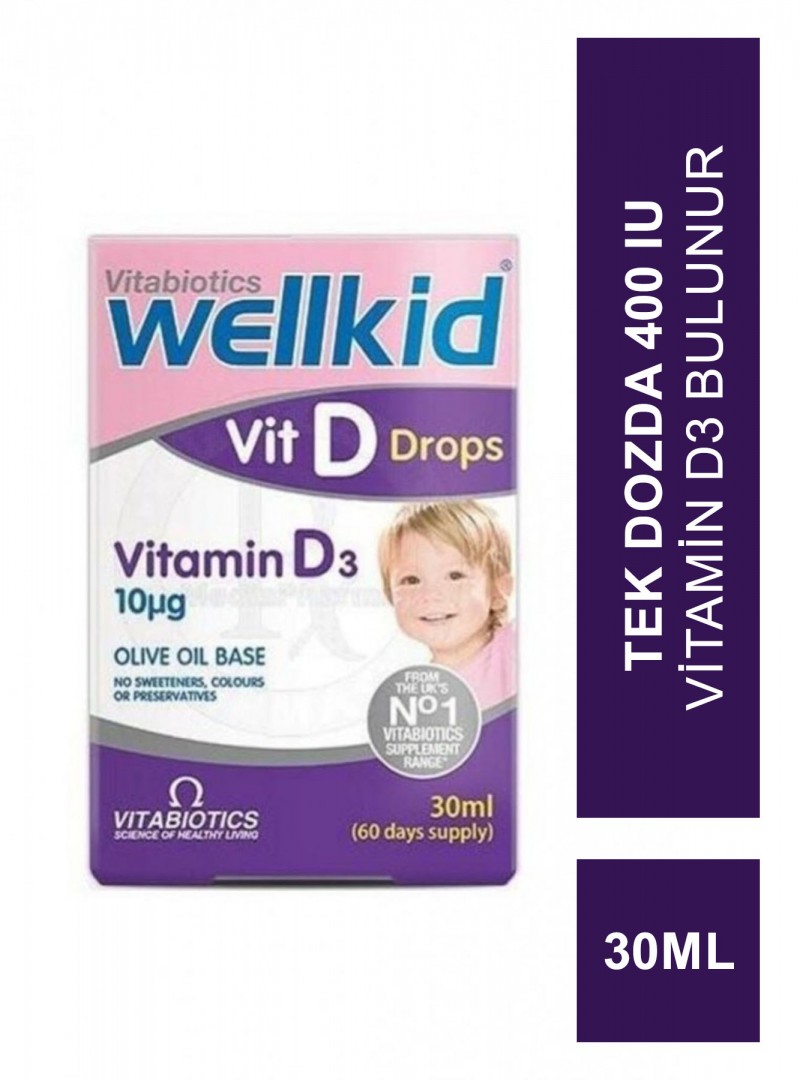 Vitabiotics Wellkid Vitamin D3 Drop 30 ml (S.K.T 05-2024)
