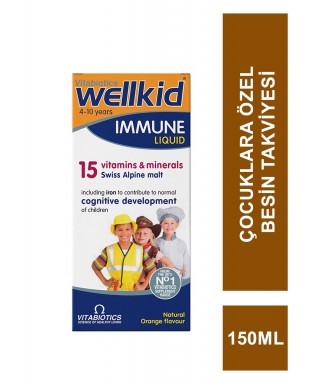 Vitabiotics Wellkid Immune Liquid Sıvı Takviye 150 ml (S.K.T 04-2025)