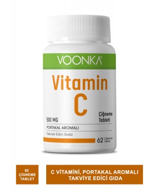 Voonka Vitamin C Çiğneme Tableti 500 Mg 62 Tablet