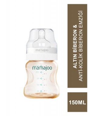 Mamajoo Gold Biberon 150 ml & Anti-Kolik Biberon Emziği No:1 / S (S.K.T 02-2026)