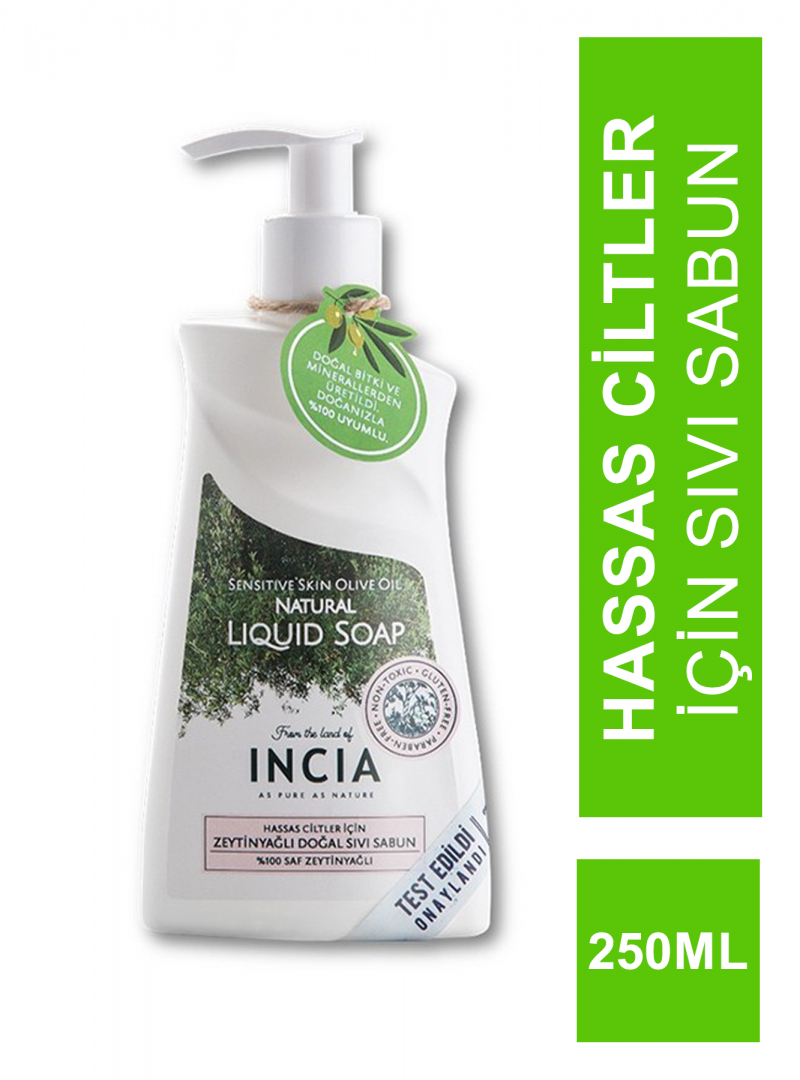 Incia Liquid Soap For Sensitive Skin 250 ml Hassas Ciltler İçin Sıvı Sabun (S.K.T 09-2024)