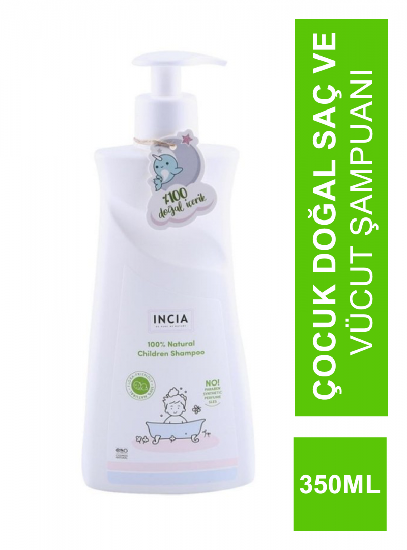 İncia Çocuk Doğal Saç Ve Vücut  Şampuanı 350 ml (S.K.T 04-2025)