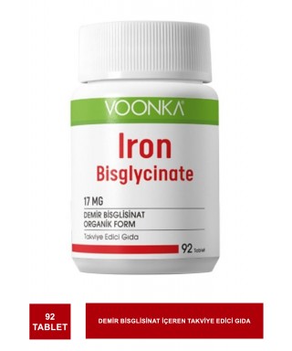 Voonka Iron Bisglycinate Demir 92 Kapsül