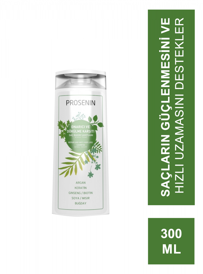 Prosenin Onarıcı ve Dökülme Karşıtı Saç Bakım Şampuanı 300 ml (S.K.T 10-2023)