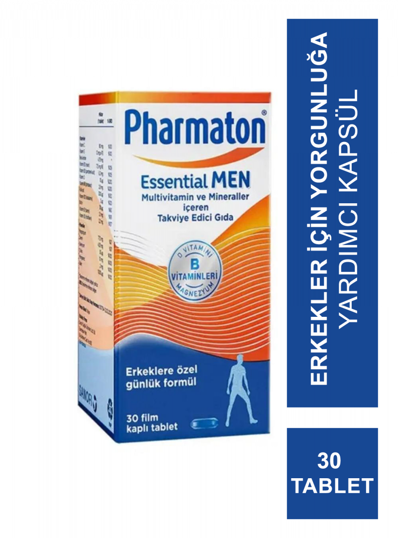 Pharmaton Essential Men Takviye Edici Gıda 30 Tablet (S.K.T 05-2024)