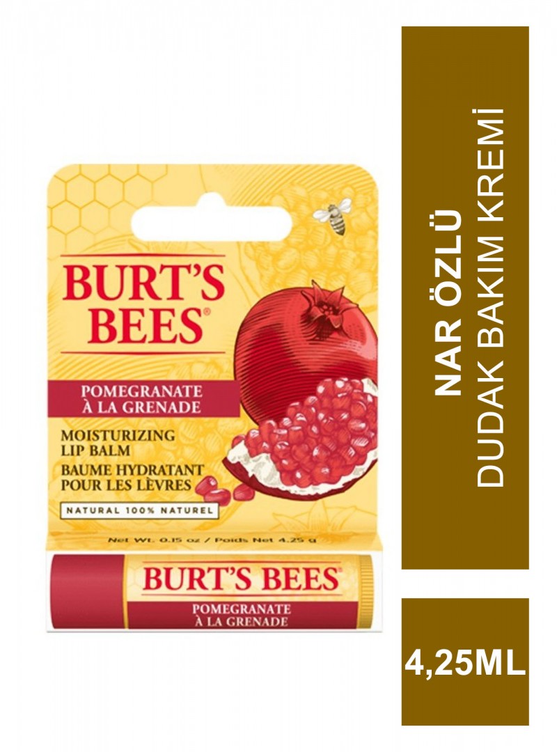 Burts Bees Replenishing Lip Balm 4,25 ml Nar Özlü Dudak Bakım Kremi