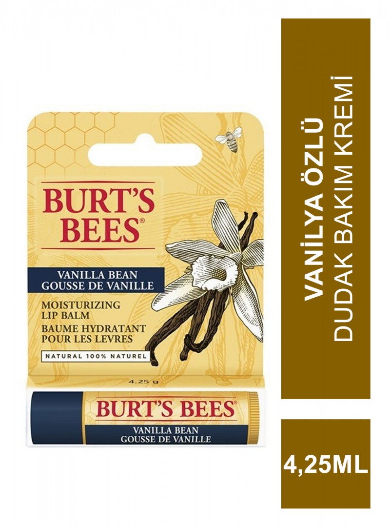 Burts Bees Vanilla Bean Lip Balm 4,25 ml Vanilya Özlü Dudak Bakımı
